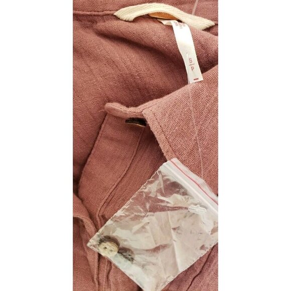 NEW FREE PEOPLE THE VOYAGER SHIRTDRESS SZ SMALL TERACCOTA - Picture 7 of 7